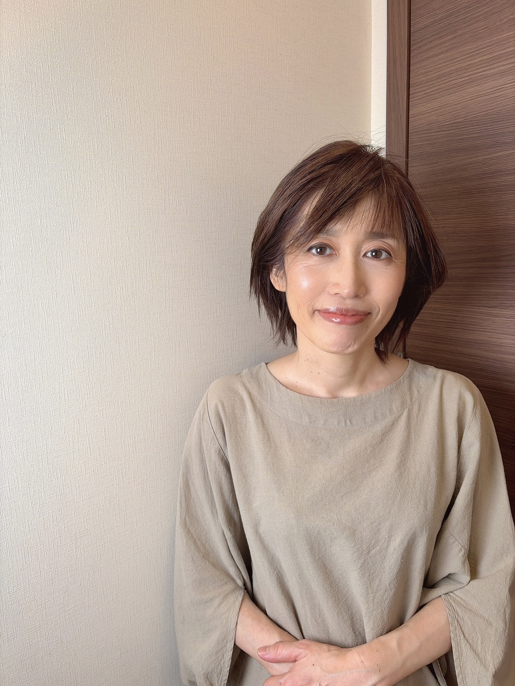 メイクレッスン後の恵さん｜自然なツヤ感のあるナチュラルメイク｜広島市PRIMAL＋