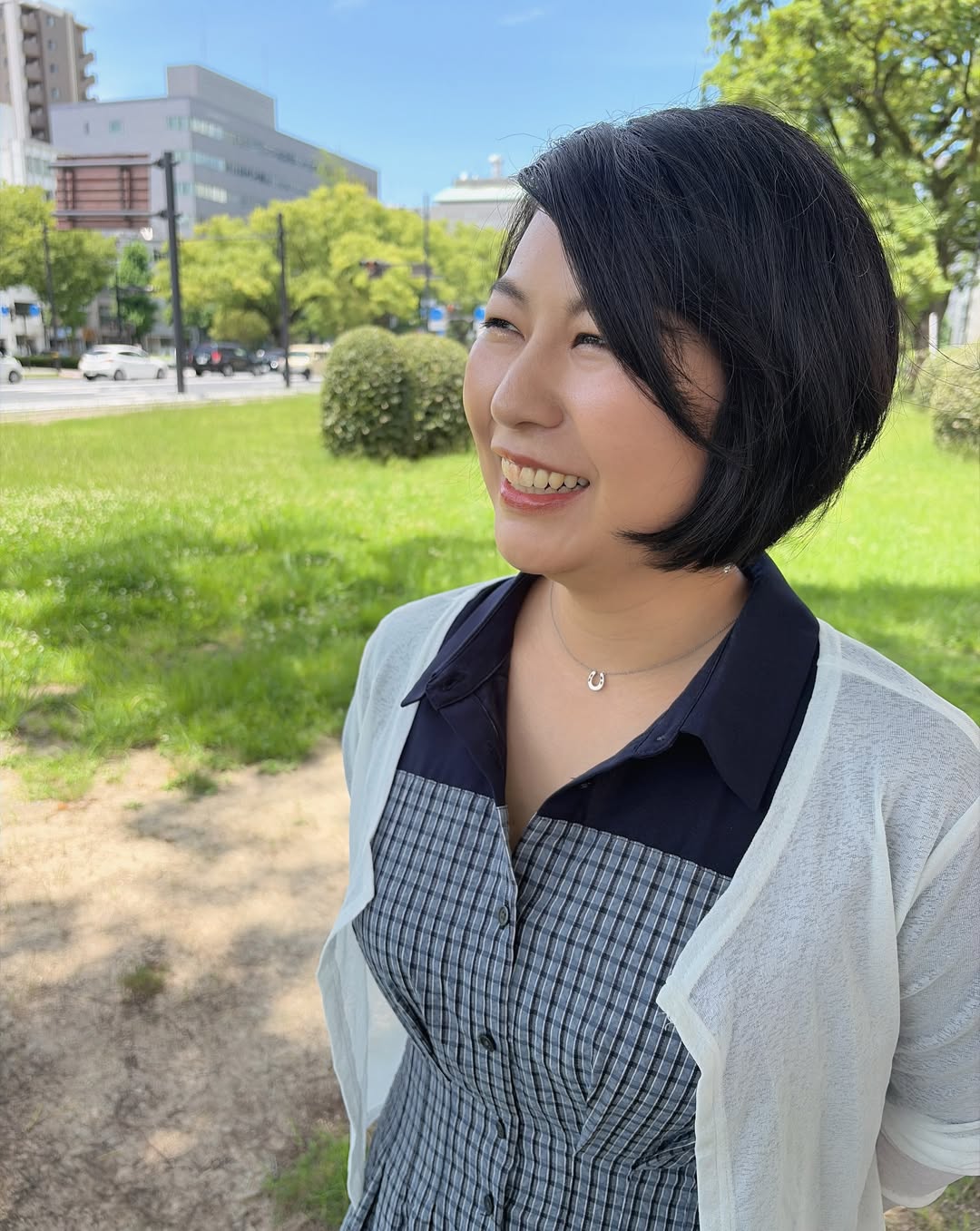 広島市PRIMAL+でパーソナルメイクを受けたMさんの自然な笑顔